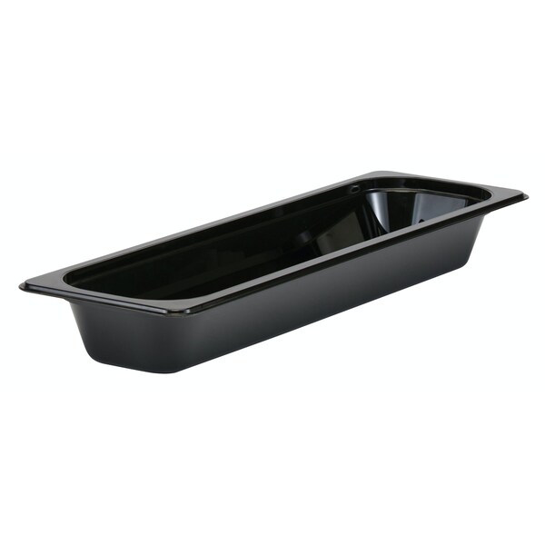 Cambro - Camwear Food Pan, 1/2 Size Long, 2-1/2 Deep, Polycarbonate, Black, NSF, PK6